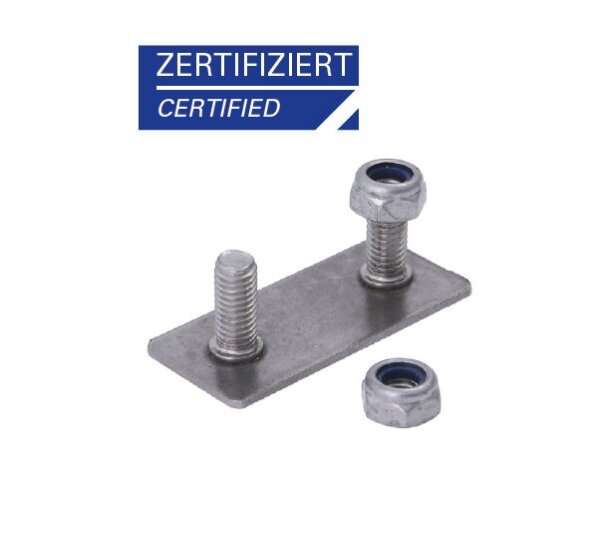 Gegenplatten TWINFIX, mit Schrauben u. Muttern